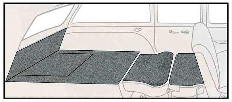 Superior Loop 5-Piece Carpet Set 1955-57 Chevrolet Wagon