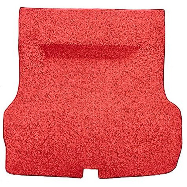 TF118891 1955-57 Bel Air, Two-Ten; 2/4 Door Hardtop, Sedan; Molded Trunk Area Carpet w/o Spare Tire Cutout; Cutpile; Torch Red