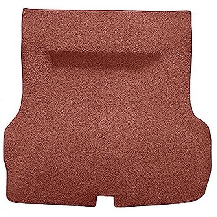 TF118934 1955-57 Bel Air, Two-Ten; 2 or 4 Door Hardtop, Sedan; Molded Trunk Carpet w/o Spare Tire Cutout; Loop; Burnt Orange