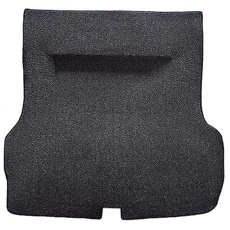 TF218801 1955-57 Bel Air, Two-Ten; 2/4 Door Hardtop, Molded Trunk Area Carpet w/o Spare Tire Cutout; Mass Back; Cutpile; Black
