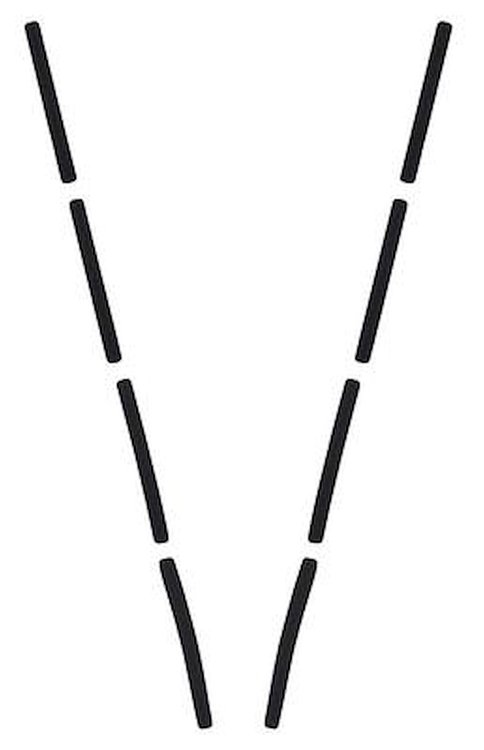 TF260003 1955 Chevrolet Sedan Paint Divider Decal Set ; Black