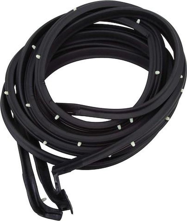 TF300107 1956-57 Chevy Bel Air, 150, 210; Front Door Weatherstrips; with Molded Ends; 4 Door Hardtop
