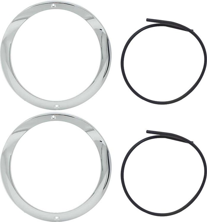 TF400000 1955 Chevrolet Bel Air, 150, 210, Nomad; Headlamp Bezels; with Gaskets; Pair