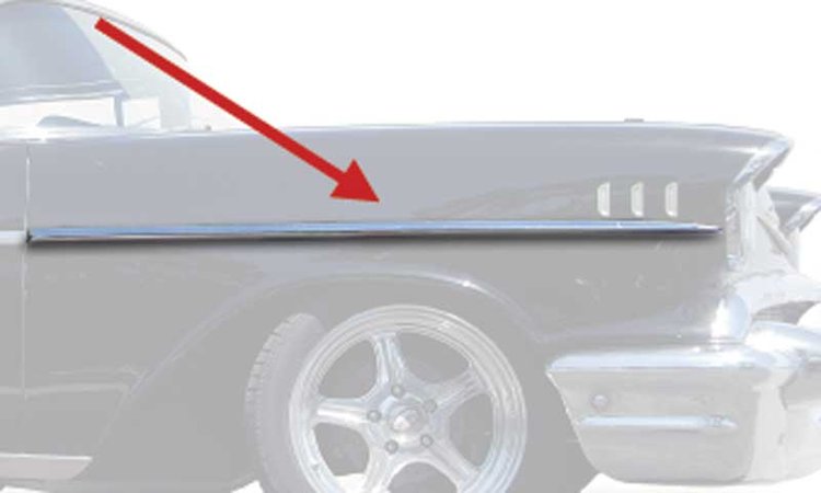 TF400053 Front Fender Molding for 1957 Chevy Bel Air, 210 [Right/Passenger Side]