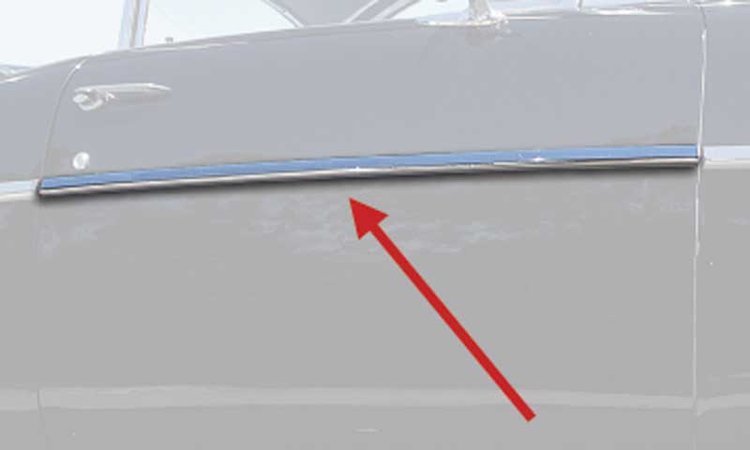 TF400079 Door Molding for 1957 Chevy Bel Air, 210 [Right/Passenger Side]