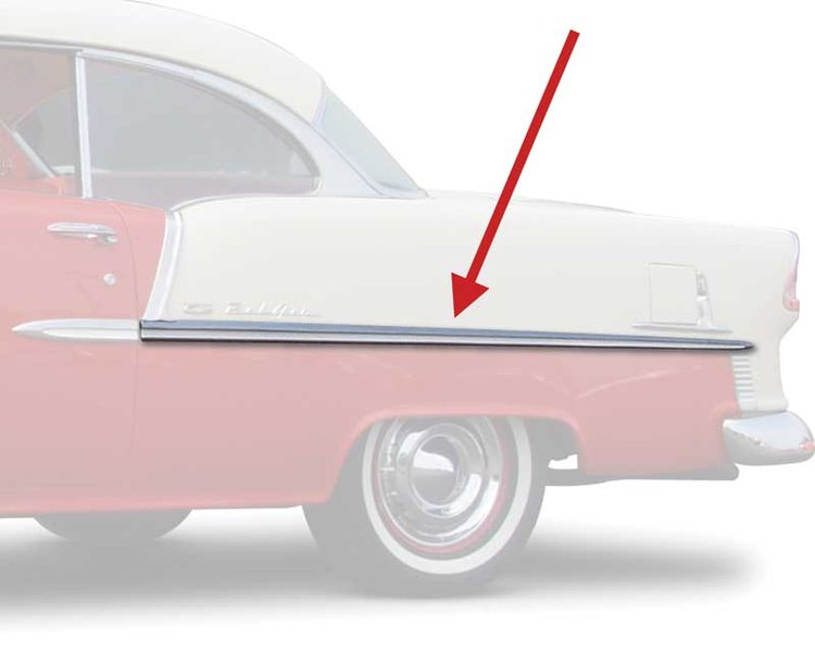 TF400088 Quarter Panel Molding for 1955 Chevy Bel Air [Left/Driver Side]