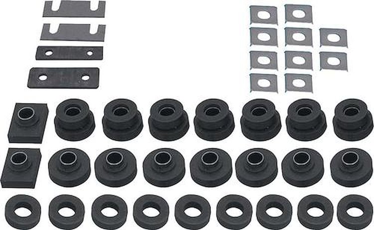 TF400206 Body Mount Bushing Set; 1955-57 Chevrolet Bel Air; Hardtop; with Mounting Hardware