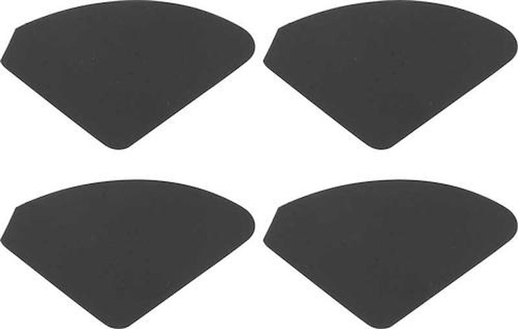 TF400244 1957 Chevrolet Rear Bumper End Insert Decals; 4 Piece Set
