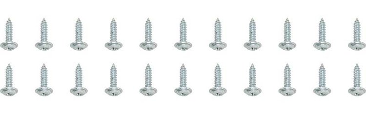 TF401031 1955-57 Chevy; Bel Air; Flipper and Upper Quarter Window Run Channel Screw Set; LH and RH; 22 Piece