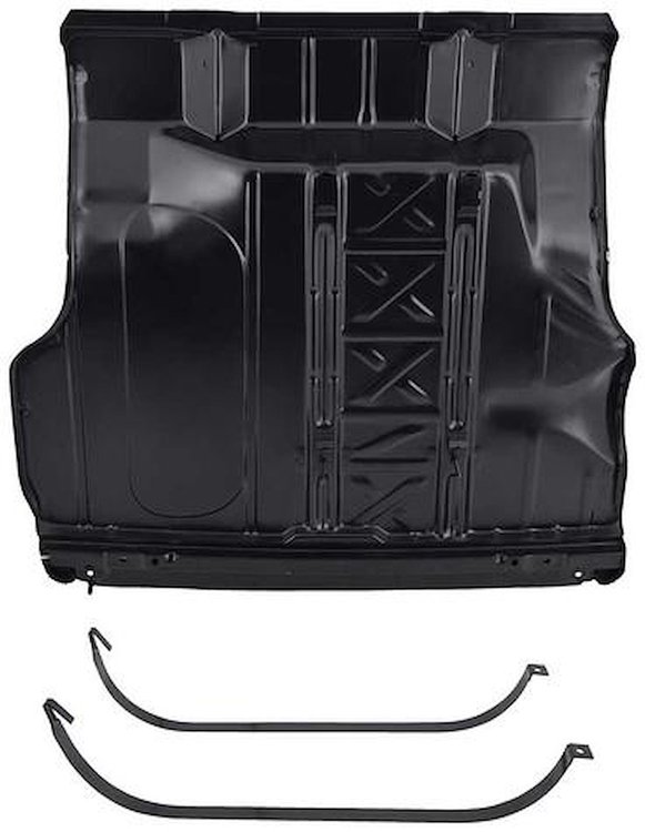 TF401171 1955-57 Chevrolet Bel Air, 150, 210; Complete Trunk Floor; with Braces; Hardtop/Sedan; EDP Coated