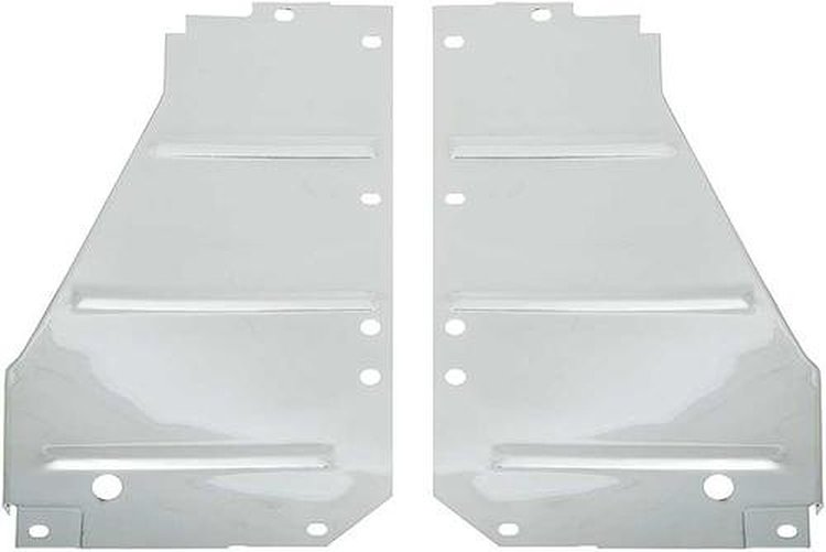 TF401189 1956 Chevy Bel Air. 150, 210, Nomad; Radiator Side Filler Panels; Chrome; Pair