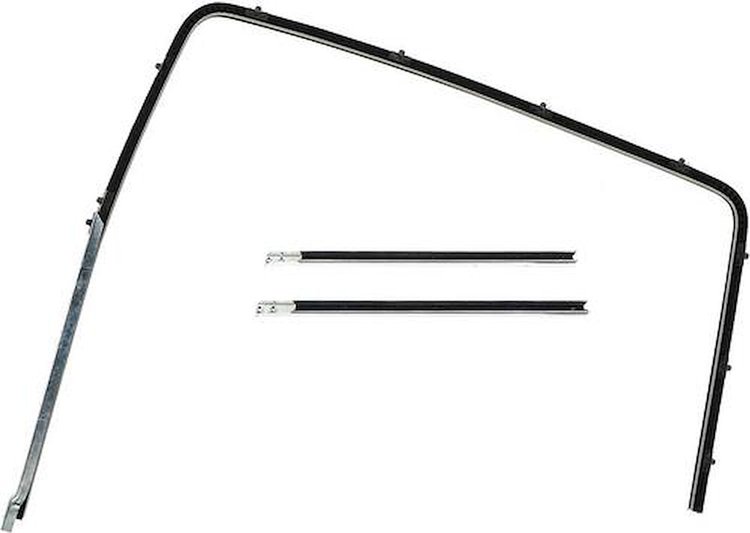 TF401208 1955-57 Chevy Bel Air, 150, 210; Rear Door Glass Channels; 4 Door; Sedan