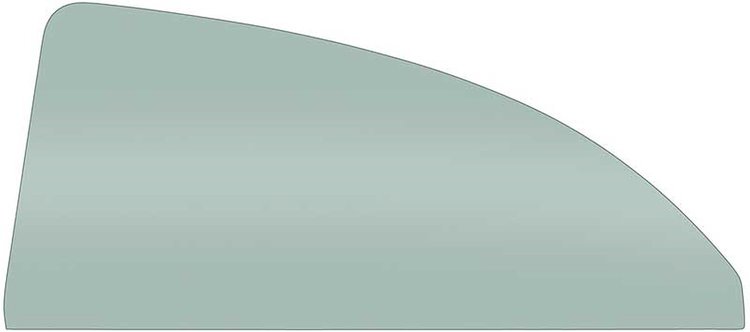 TF41032C Quarter Glass-1955-57 Chevrolet/Pontiac 2 Door Sedan/Club Coupe; Green Tint