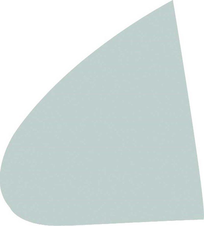 TF41033C Quarter Glass-1955-57 Chevrolet/Pontiac; 4 Door Sedan; Green Tint