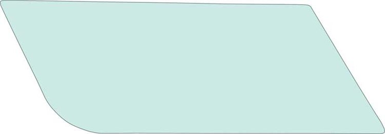 TF41035C Quarter Glass-1955-57 Nomad/Safari Green Tint Quarter Slider Glass