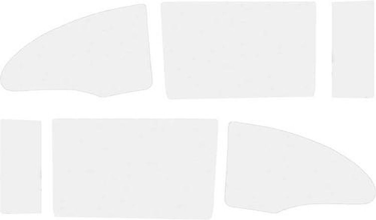 TF41050D Side Window Glass Set 1955-57 Chevrolet 2-Door Hardtop 6-Piece Grey Custom Tint
