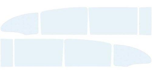 TF41054A Glass Set 1955-57 Chevrolet 4-Door Sedan 8-Piece Clear Side Window