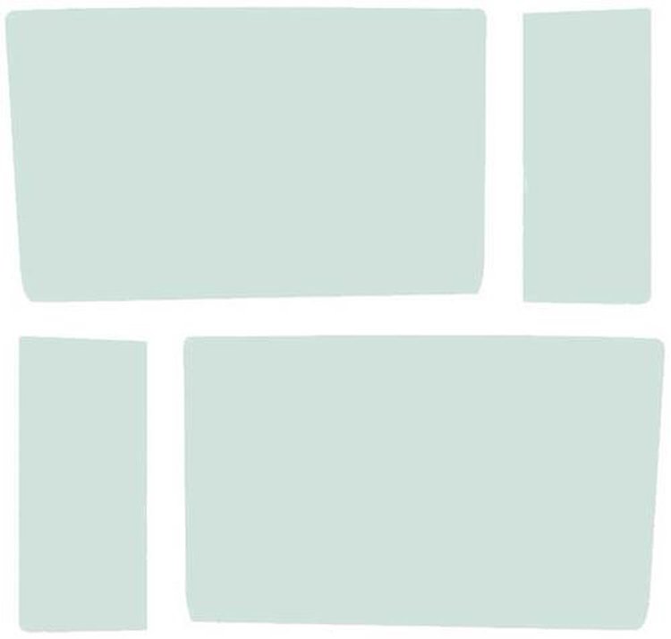 TF41055C Tint Side Window Glass Set 1955-57 Chevrolet Sedan Delivery 4-Piece Green