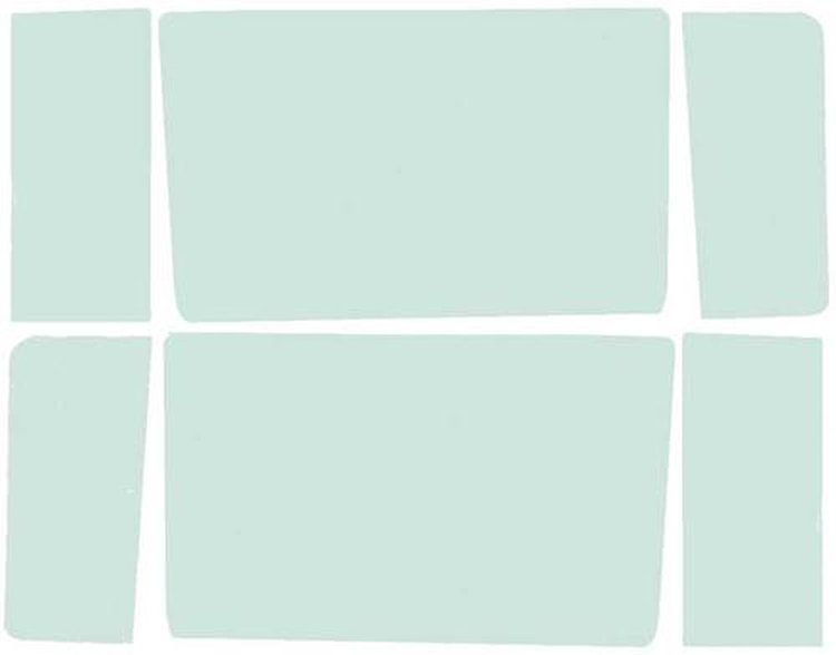 TF41056C Glass Set 1955-57 Chevrolet Nomad 6-Piece Green Tint Side Window
