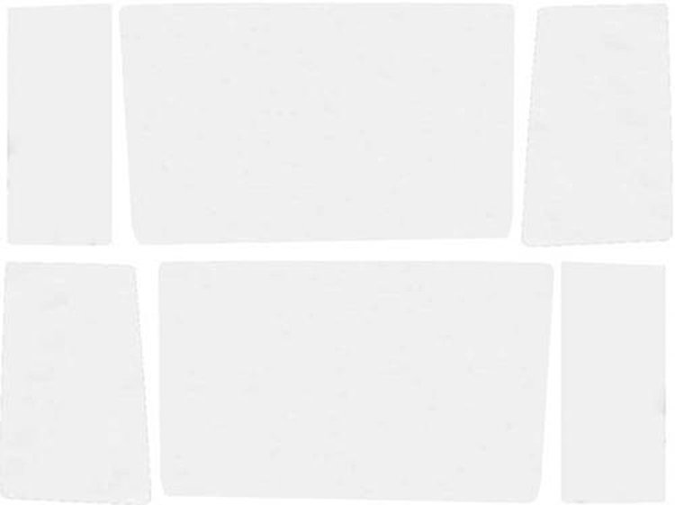 TF41058D 6-Piece Grey Custom Tint Side Window Glass Set 1955-57 Chevrolet 2-Door 150/210 Wagon