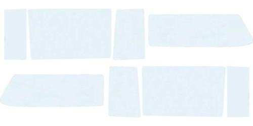 TF41059A 8-Piece Clear Side Window Glass Set 1955-57 Chevrolet 150/210 2-Door Wagon
