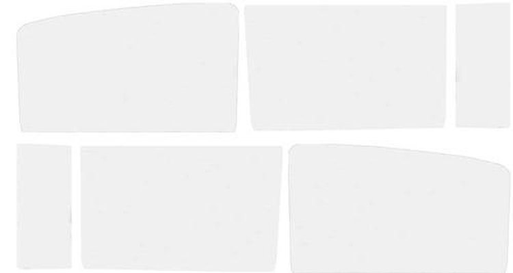 TF41060D Side Window Glass Set 1955-57 Chevrolet 4-Door Wagon 6-Piece Grey Custom Tint