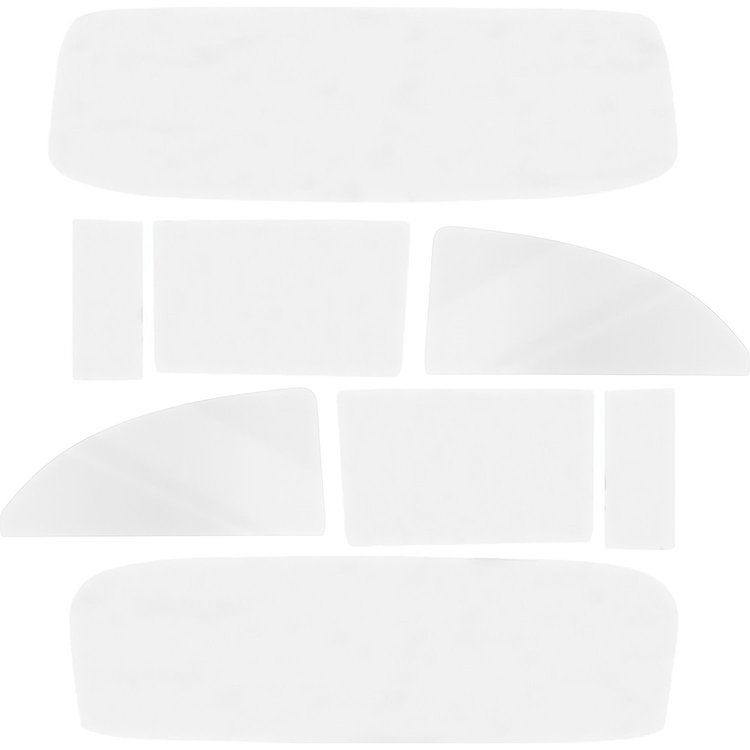 TF42016A Glass Set 1955-56 Chevrolet 2 Door Sedan/Club Coupe 8-Piece Clear/Clear
