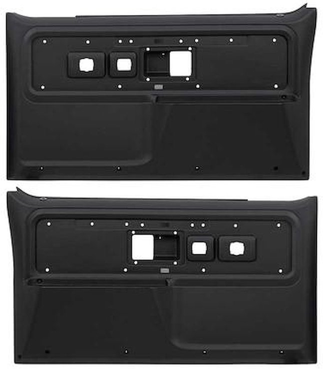 TL310701 Front Door Panels for 1977-80 Chevy/GMC Trucks, Blazer, Jimmy, Suburban [Black]