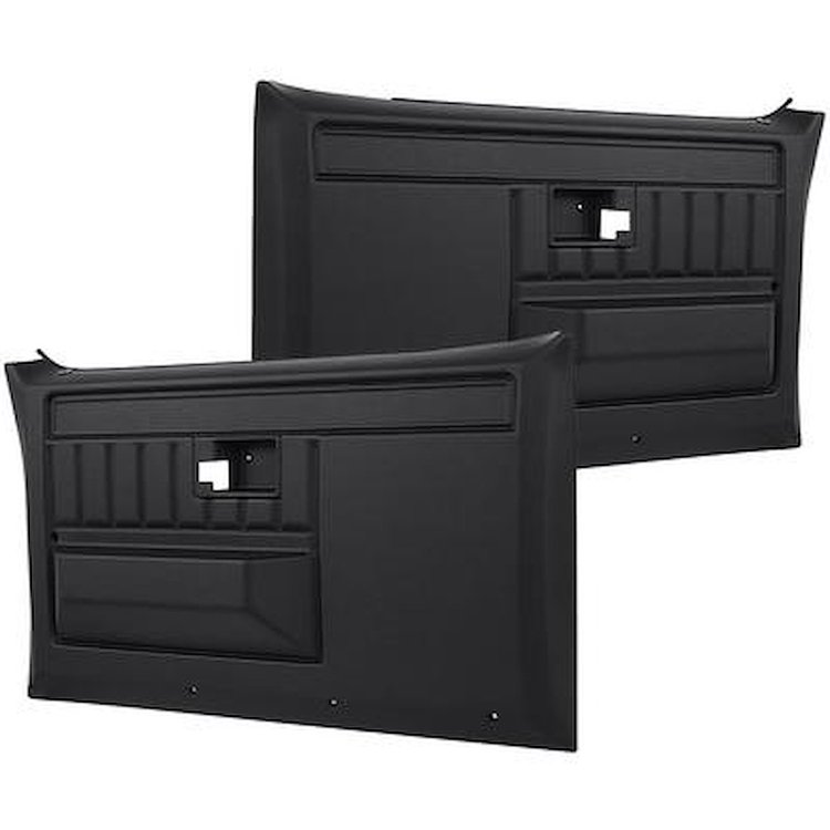 TL310801 Front Door Panels for 1981-91 Chevy/GMC Trucks, Blazer, Jimmy, Suburban [Black]