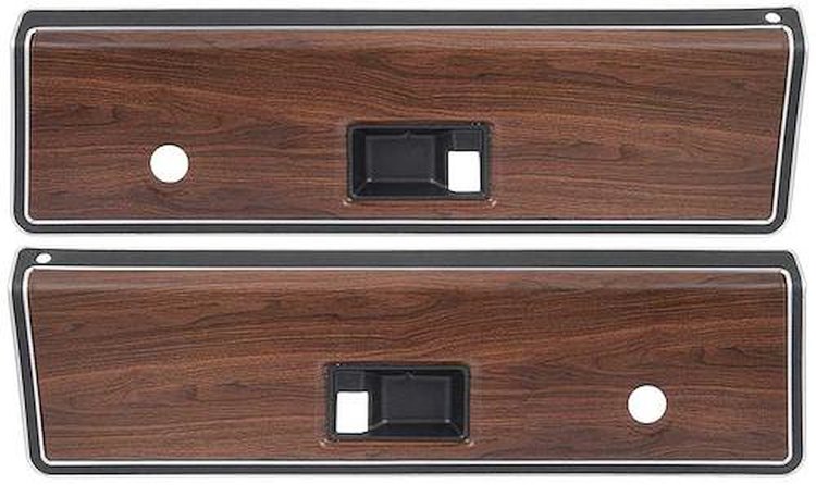 TL3117 1973-76 Chevy, GMC Pickup, Blazer/Jimmy, Suburban; Front Door Panel Woodgrain Trim Panels; Large; Pair