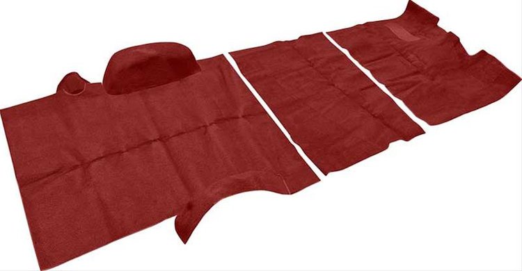 TN16102B1C 1973-74 Suburban 2WD w/ Column Shift Red; Complete Loop Carpet Set