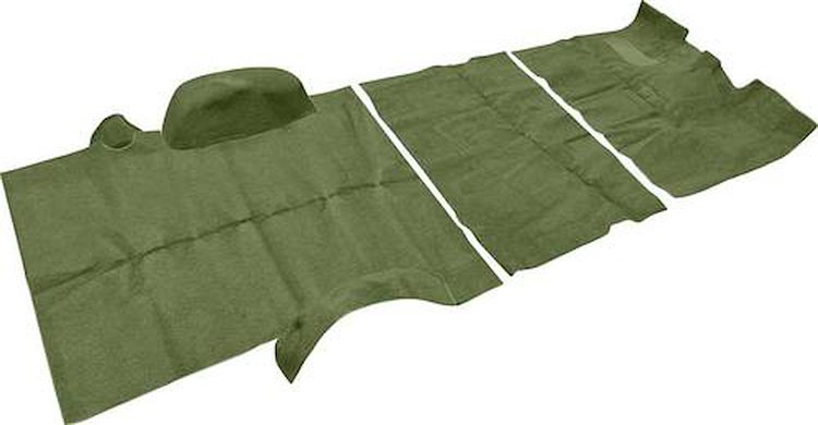 TN16138C3C 1973-74 Suburban 2 Wheel Drive with 4 Speed Dark Olive Green Complete Cut Pile Carpet Set