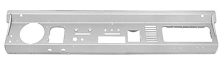 TR04320B 1966-77 Ford Bronco; Dash Panel Assembly; With DIN Radio Hole