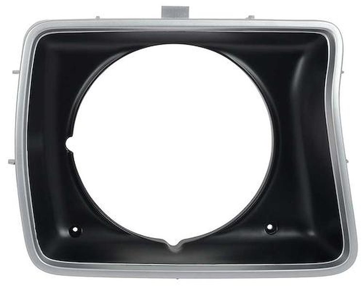 TR13064DL 1978-79 Ford F-Series Truck, 1978 Bronco; Headlamp Bezel; Round Opening; Argent Silver With Dark Accent; LH;