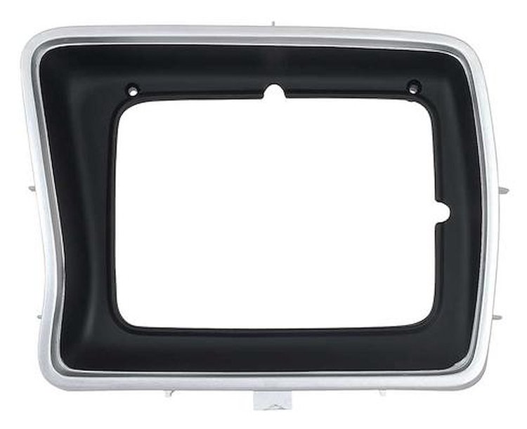 TR13064EL 1978-79 Ford F-Series Truck / Bronco; Headlamp Bezel; F-150/F-250/F-350; Rectangular; Argent Silver With Dark Accent P