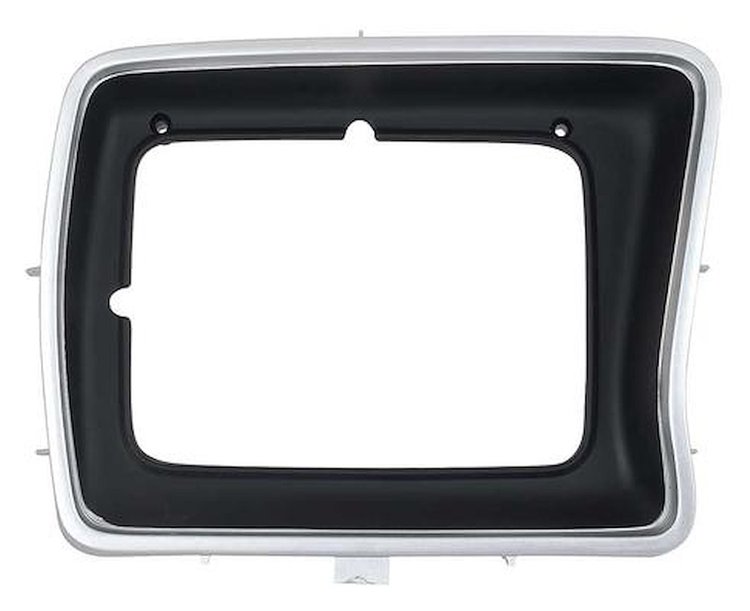 TR13064ER 1978-79 Ford F-Series Truck / Bronco; Headlamp Bezel; F-150/F-250/F-350; Rectangular; Argent Silver With Dark Accent P