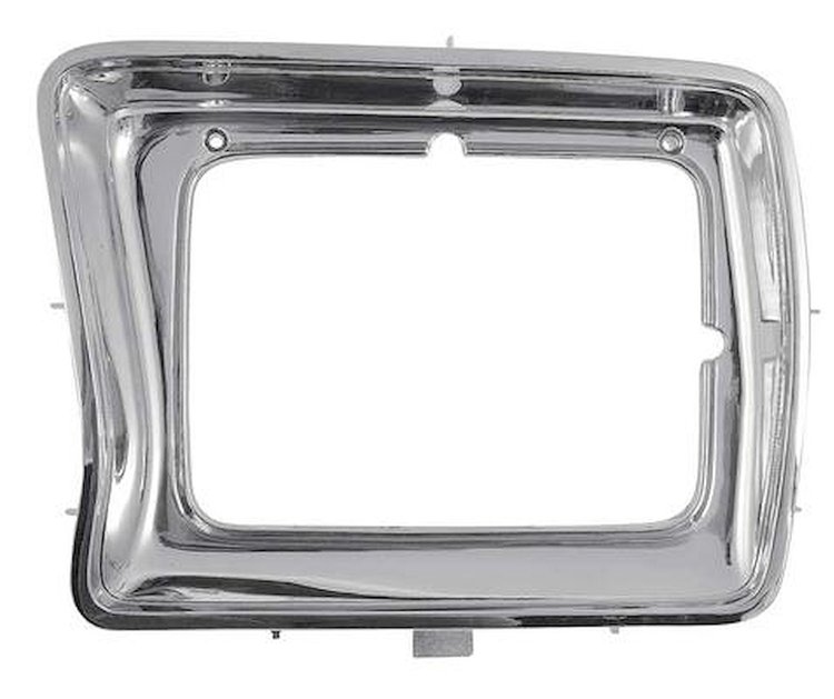 TR13064FL 1978-79 Ford F-Series Truck/Bronco; Rectangular Headlight Door; Chrome; LH Driver Side