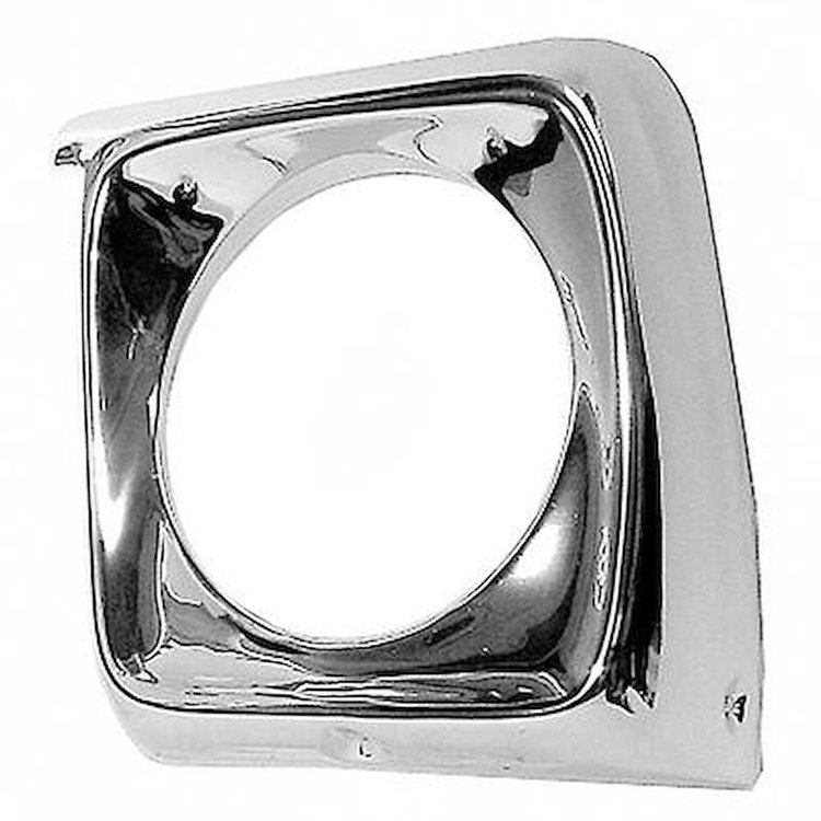 TR13064GL 1967-69 Ford F100, F250, F350 Pickup Truck; Headlamp Bezel; LH Driver Side; Anodized Aluminum
