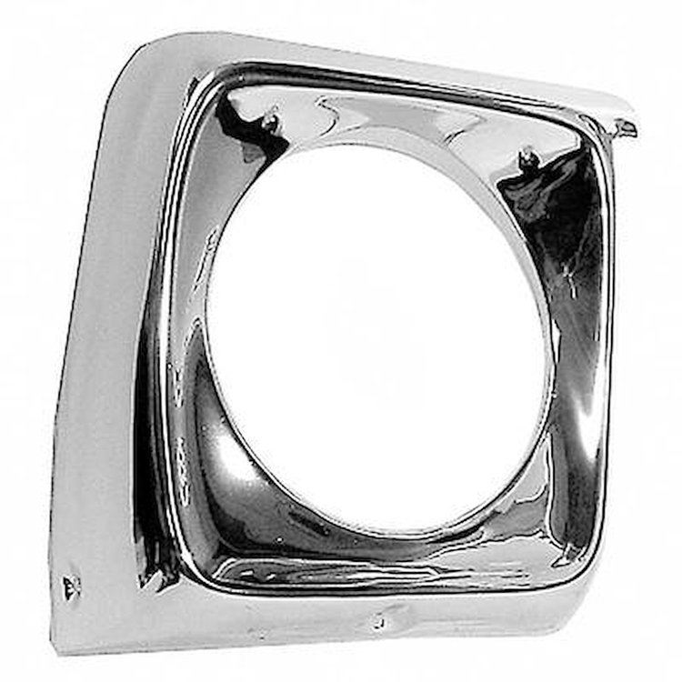 TR13064GR 1967-69 Ford F100, F250, F350 Pickup Truck; Headlamp Bezel; RH Passenger Side; Anodized Aluminum