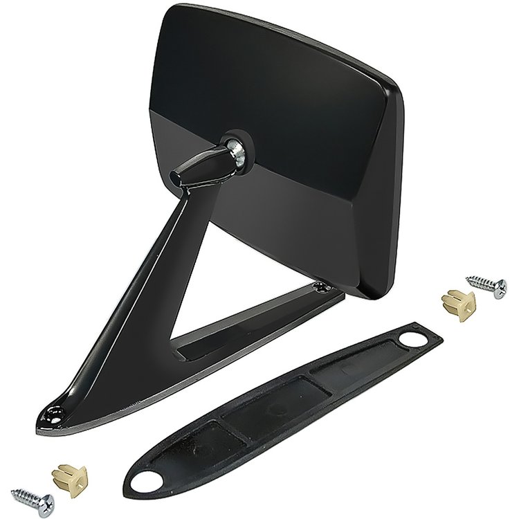 TR17696CB Rectangular Outer Door Mirror for 1967-1979 Ford F-Series Trucks, 1966-1979 Bronco