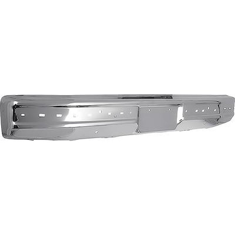 TR17757S 1980-86 Ford F150,F250,F350 Pickup, Bronco; Chrome Front Bumper; with Pad Holes