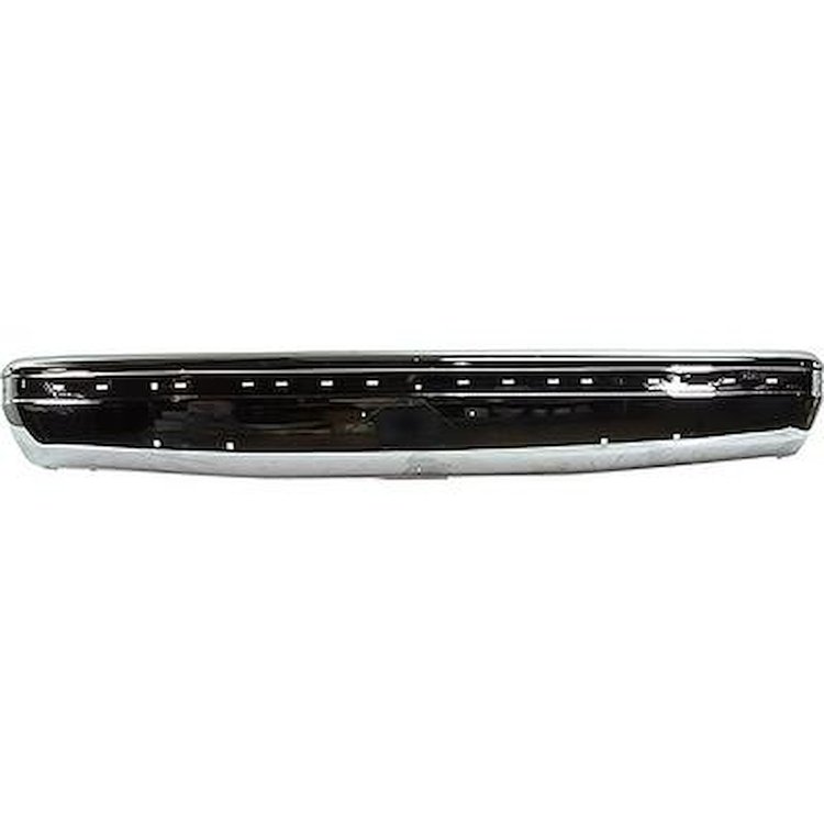 TR17757U 1987-91 Ford F-Series Truck / Bronco Front Bumper - Chrome w/ Pad Holes - F-150 / F-250 / F-350