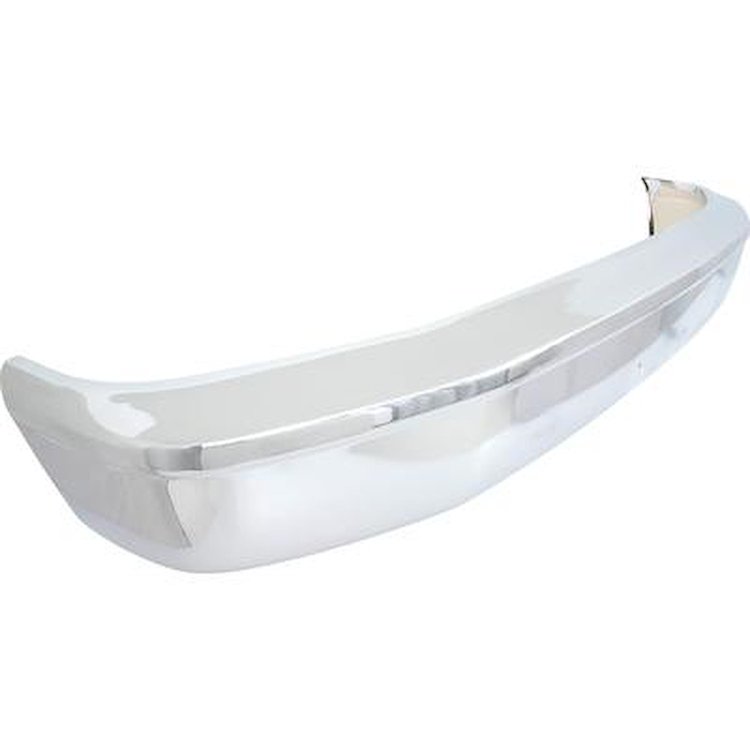 TR17757W1 1992-96 F-150 / F-250 / F-350 / Bronco Front Bumper; Chrome; Without Pad Holes; With License Plate Bracket Holes