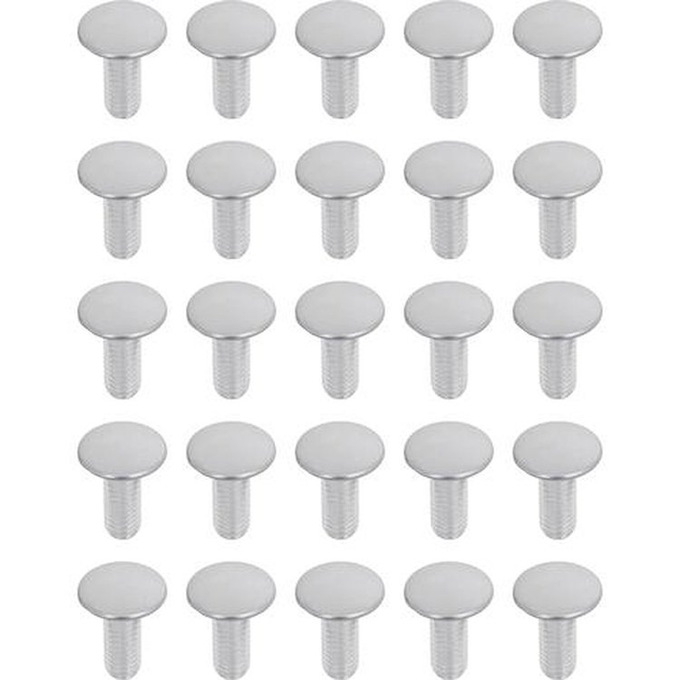 TR17758B 3/8"-16X 15/16", Bumper Bolt, Stainless Steel Cap, Flat Head, Package of 25