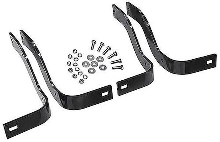 TR17787A 1948-72 Ford F100, F250, F350 Stepside Truck; Rear Bumper Bracket Set; with Hardware