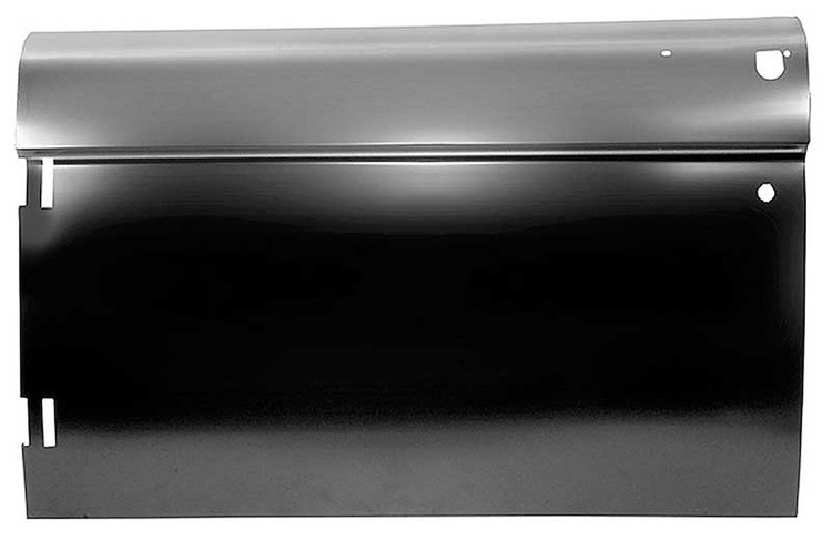 TR20122F 1968-77 Ford Bronco, Full Outer Door Skin, w/ Hole For Door Lock Cyl, LH Driver Side