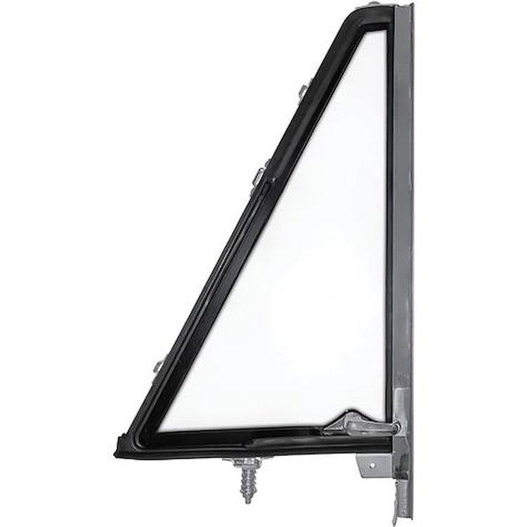 TR22204B Vent Window Frame Assembly; 1966-77 Ford Bronco; Clear Glass; Black Inner Frame; RH Side