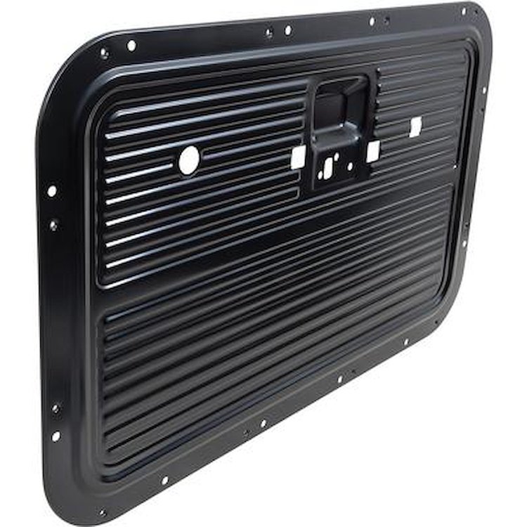 TR23942P 1968-72 Ford F100, F250, F350; Interior Door Panel; Stamped Steel; Black; RH
