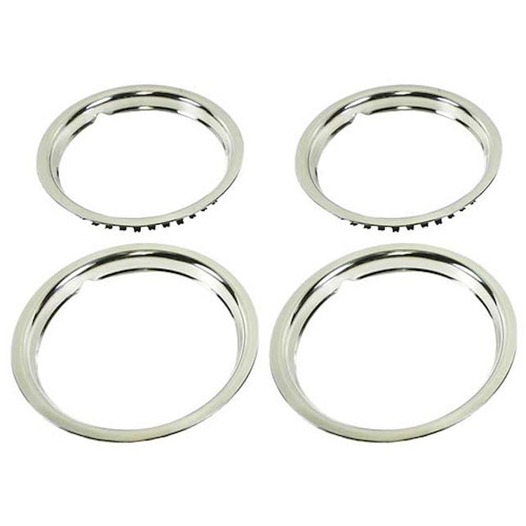 Stainless Steel Round Lip Trim Ring Kit 15" x 8", 15" x 10" Repro Wheel