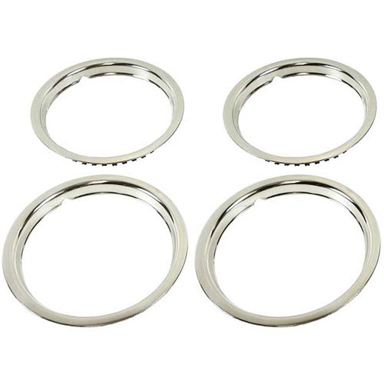 Stainless Steel Round Lip Trim Ring Kit 15" x 5", 15" x 6", 15" x 7", OE Wheel